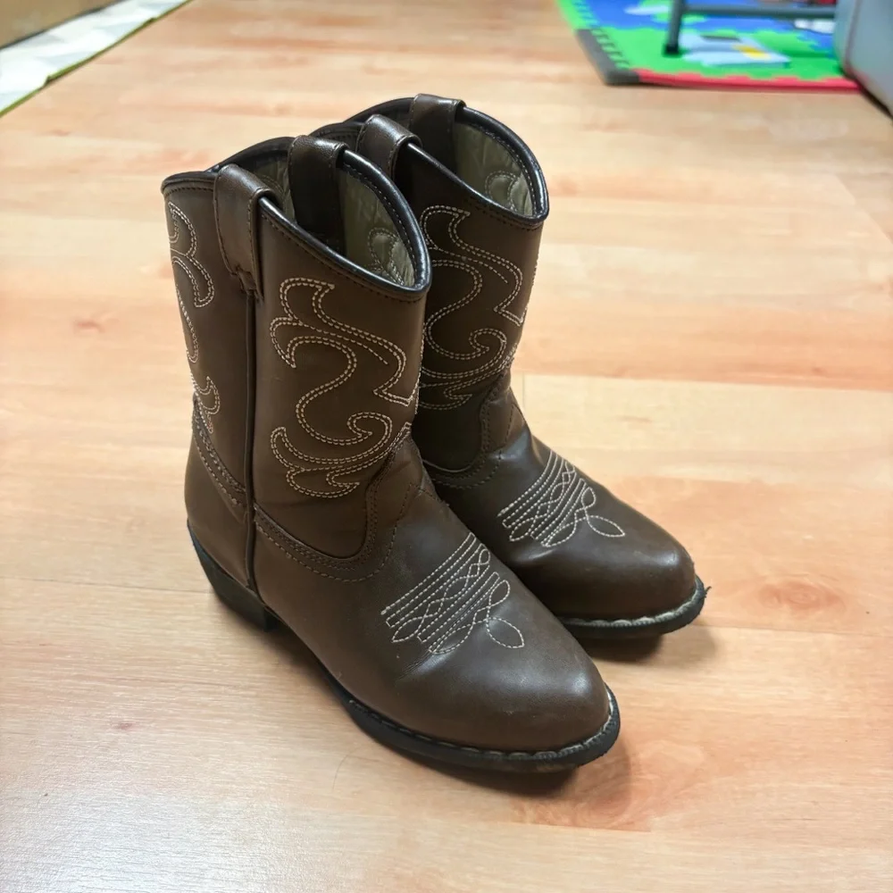 Canyon Trails Brown Lil Cowboy Pointed Toe Classic Western Boots Size 10